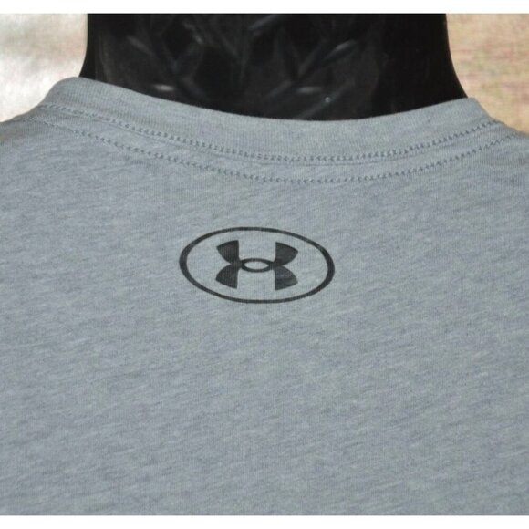 Under Armour Men's Gray Short Sleeve Athletic T-Shirt Tee Size S Logo Stretch - Picture 5 of 8